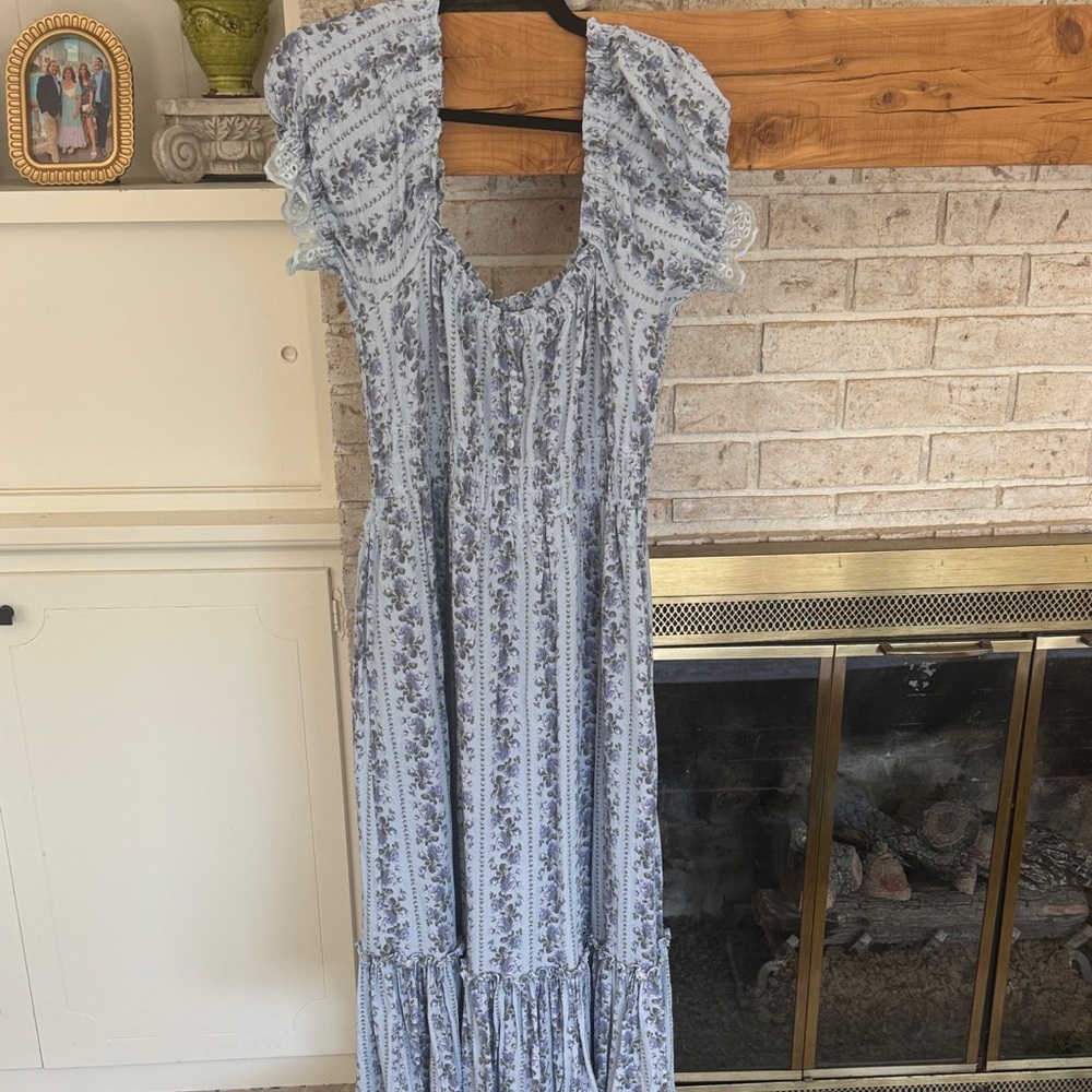 Loveshackfancy Floral Blue Dress